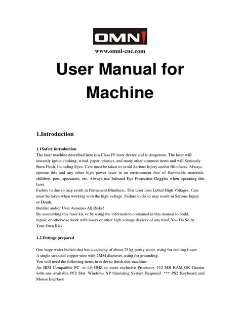 CNC User Manuals PDF .